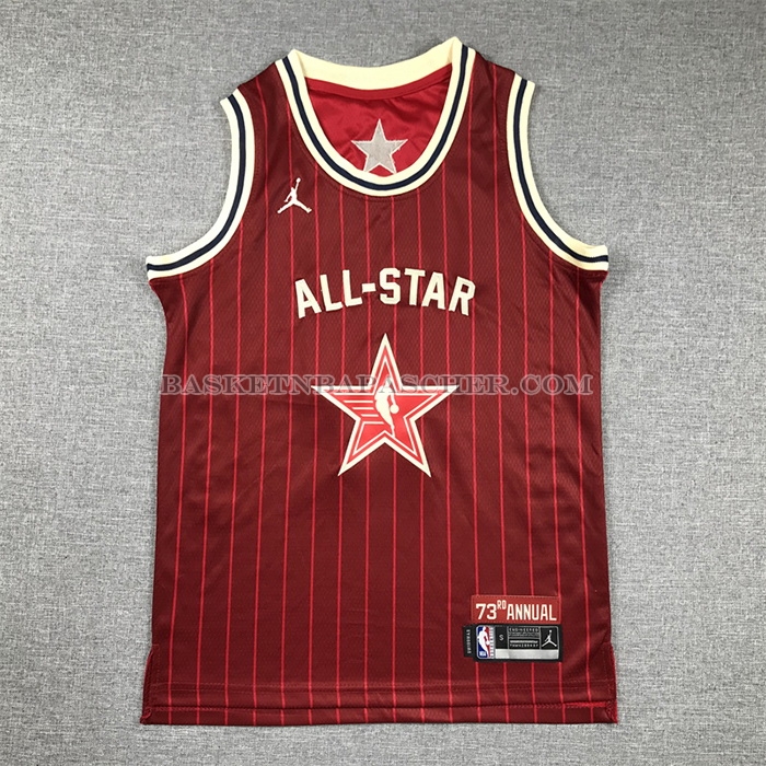 Maillot Enfant All Star 2024 Dallas Mavericks Luka Doncic NO 77 Rouge
